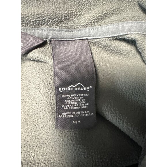 Eddie Bauer Mens Gray Long Sleeve 1/4 Zip Fleece Pullover Size M - Picture 6 of 8